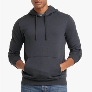 Men's Hooded Sweatshirt - Goodfellow & Co™ Dark Gray M: Fleece Pullover